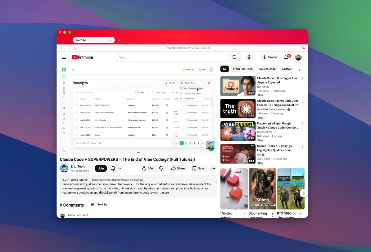 Tubo — YouTube player nativo per macOS con Liquid Glass UI